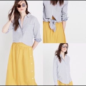 Madewell Striped Tie Back Shirt